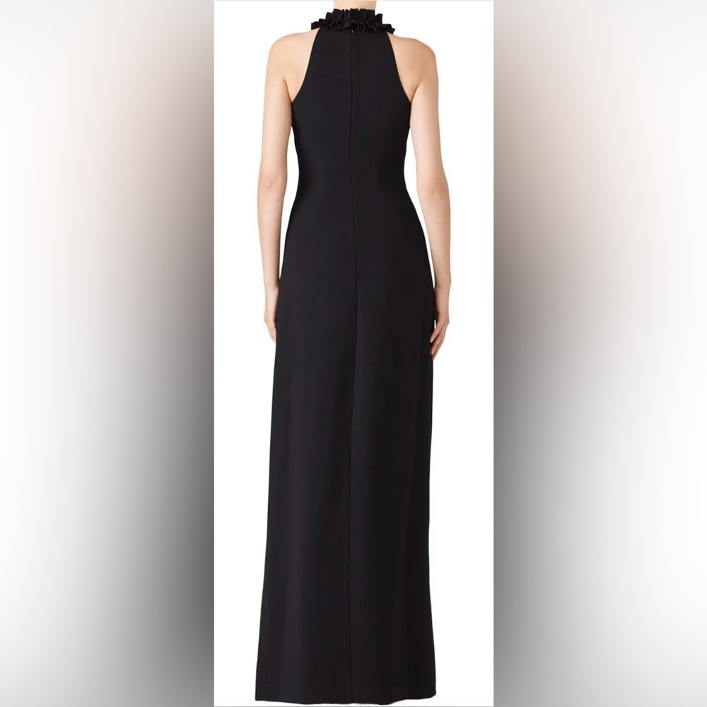 Trina Turk Black High Ruffle Gown Size 4 - Picture 7 of 9